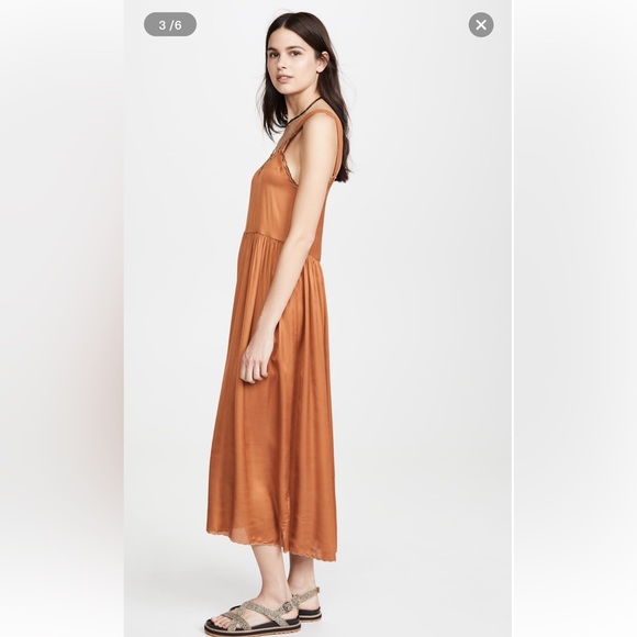 THE GREAT. Maple Leaf Dress in Montana Gold XS - Picture 4 of 12